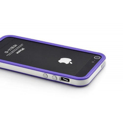 BUMPER LUXE mauve et blanc pour iPhone 5 et 5S