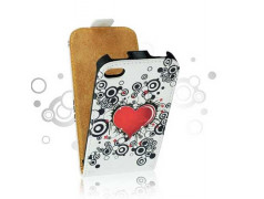 Etui cuir imprime LOVE pour Iphone 4 et 4S