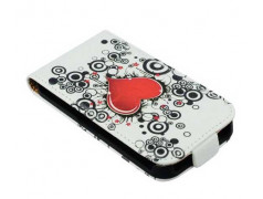 Etui cuir imprime LOVE pour Iphone 4 et 4S