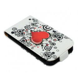 Etui cuir imprime LOVE pour Iphone 4 et 4S