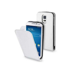 Etui cuir blanc pour Samsung Galaxy S5 mini 