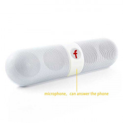 Haut parleurs F blancs bluetooth pour iphone, ipod et pour autres telephones 