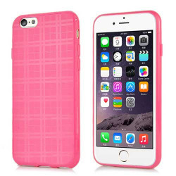 Coque souple GRILLE rose pour iPhone 6 ( 4.7 )