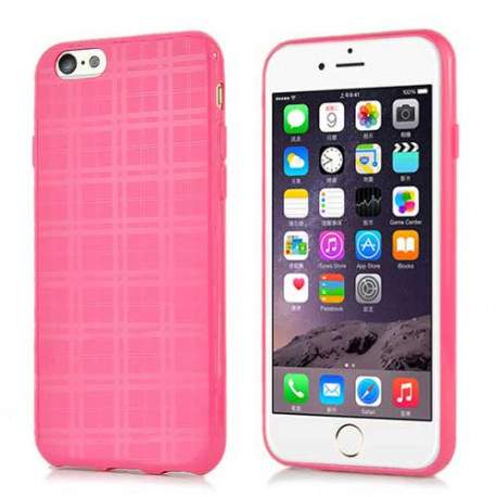 Coque souple GRILLE rose pour iPhone 6 ( 4.7 )