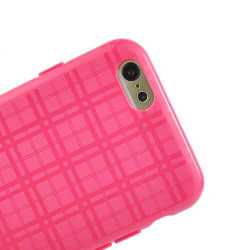 Coque souple GRILLE rose pour iPhone 6 ( 4.7 )