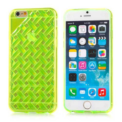 Coque souple NID D'ABEILLES verte pour iPhone 6 ( 4.7 )