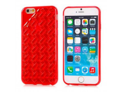 Coque souple NID D'ABEILLES rouge pour iPhone 6 ( 4.7 )