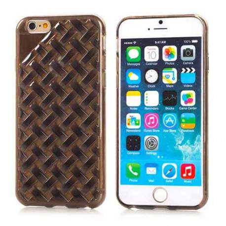 Coque souple NID D'ABEILLES noire pour iPhone 6 ( 4.7 )