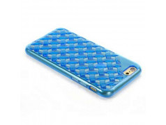 Coque souple NID D'ABEILLES bleue pour iPhone 6 ( 4.7 )