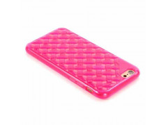 Coque souple NID D'ABEILLES rose pour iPhone 6 ( 4.7 )