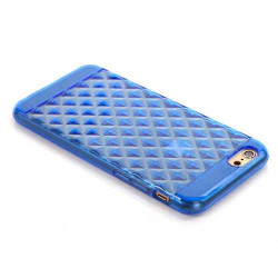 Coque souple DIAMOND bleue pour iPhone 6 ( 4.7 )