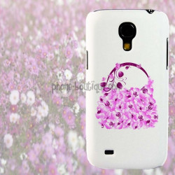 Coque SAC A MAIN FLEURS pour Samsung Galaxy S5 mini GT-I9195X