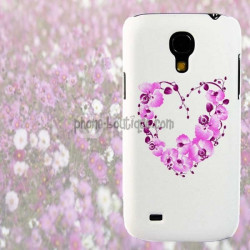 Coque COEUR FLEURI pour Samsung Galaxy S5 mini GT-I9195X