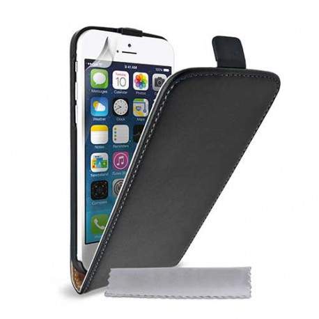 Etui cuir noir pour iPhone 6 ( 4.7 )