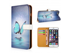 Etui cuir portefeuille BUTTERFLY pour iPhone 6 ( 4.7 )