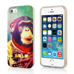 Coque semi rigide SPACE MONKEY pour iPhone 5 et 5S