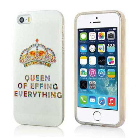 Coque semi rigide QUEEN pour iPhone 5 et 5S