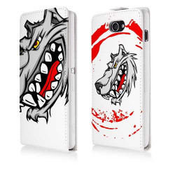 Etui cuir OOH WARNING DOG pour Iphone 5 et 5S