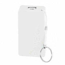 Batterie blanche POWER BANK 5600mAh pour telephones et MP3