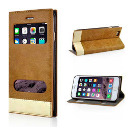 Etui FENETRE DELICATE marron pour iPhone 6 ( 4.7 )