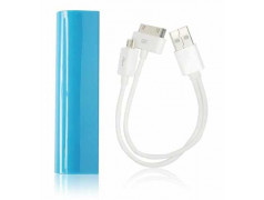 Batterie bleue POWER BANK 3000mAh pour telephones et MP3