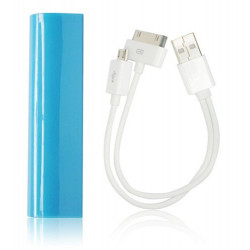 Batterie bleue POWER BANK 3000mAh pour telephones et MP3