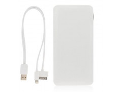 Batterie blanche POWER BANK 10 000mAh pour telephones et MP3