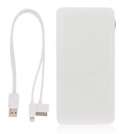 Batterie blanche POWER BANK 10 000mAh pour telephones et MP3