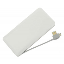 Batterie blanche POWER BANK 10 000mAh pour telephones et MP3