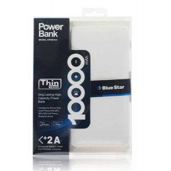 Batterie blanche POWER BANK 10 000mAh pour telephones et MP3