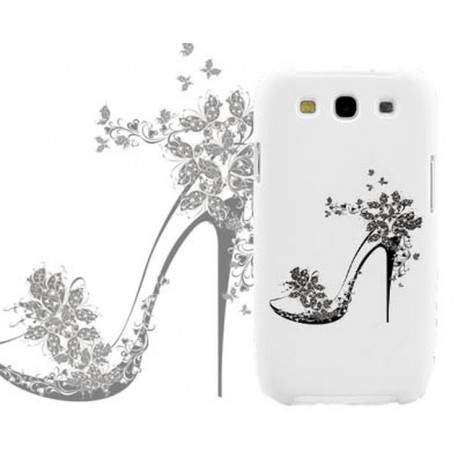 Coque TALON AIGUILLE NOIR FLEURS pour Samsung Galaxy A5