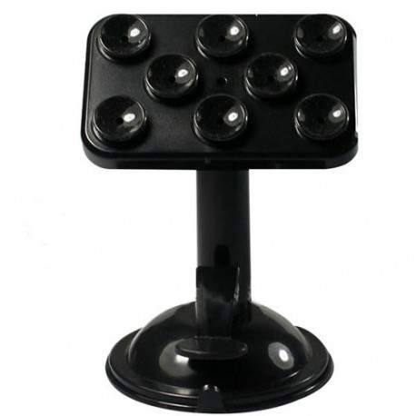 Support voiture MINI VENTOUSES universel noir pour telephones et lecteurs multimedia