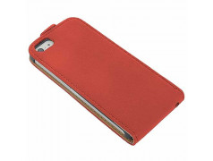 Etui cuir2 rouge pour iPhone 5 et 5S