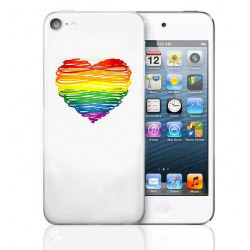 Coque Made in france RAINBOW HEART pour iPhone 5 et 5S