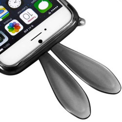 Coque souple LAPIN noir pour iPhone 6 ( 4.7 )