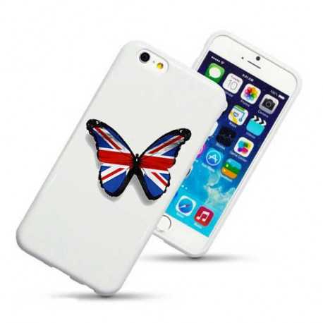 Coque rigide PAPILLON Anglais pour iPhone 4 et 4S