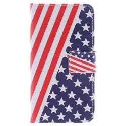 Etui cuir portefeuille USA pour SAMSUNG GALAXY S6