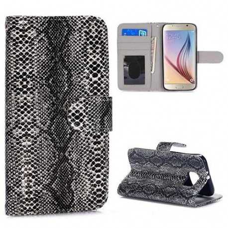 Etui cuir portefeuille SERPENT pour SAMSUNG GALAXY S6