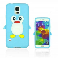 Coque PINGOUIN bleue pour Samsung Galaxy S5