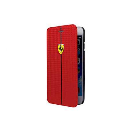 Etui folio carbone originale rouge FERRARI pour iPhone 6