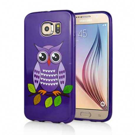 Coque souple PURPLE HIBOU pour Samsung Galaxy S6