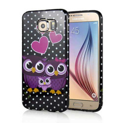 Coque souple LOVE HIBOU pour Samsung Galaxy S6