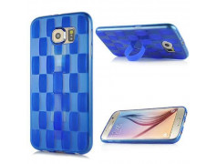 Coque DAMIER bleue pour Samsung Galaxy S6