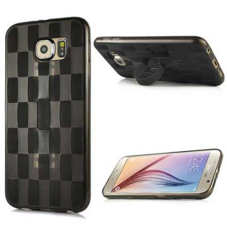 Coque DAMIER noire pour Samsung Galaxy S6