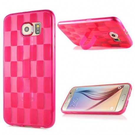 Coque DAMIER rose pour Samsung Galaxy S6