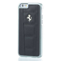 Coque cuir originale noire FERRARI pour iPhone 6