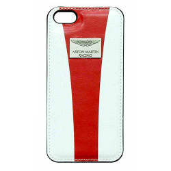 Coque cuir originale blanche et rouge ASTON MARTIN pour iPhone 5 et 5S
