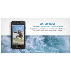 Coque originale LIFEPROOF nüüd noire anti chocs , waterproof et résistante pour iPhone 6 Plus