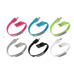 Câble BRACELET USB LIGHTNING pour Iphone 5, 5c et 5S, 6, 6+, Ipad, iPad mini, iPad air, Ipod touch 5 et nano 7.