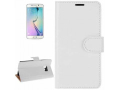 Etui cuir portefeuille blanc pour SAMSUNG GALAXY S6